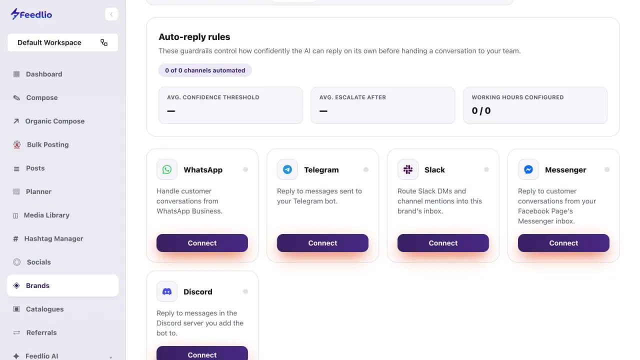 Screenshot: Auto-reply guardrails