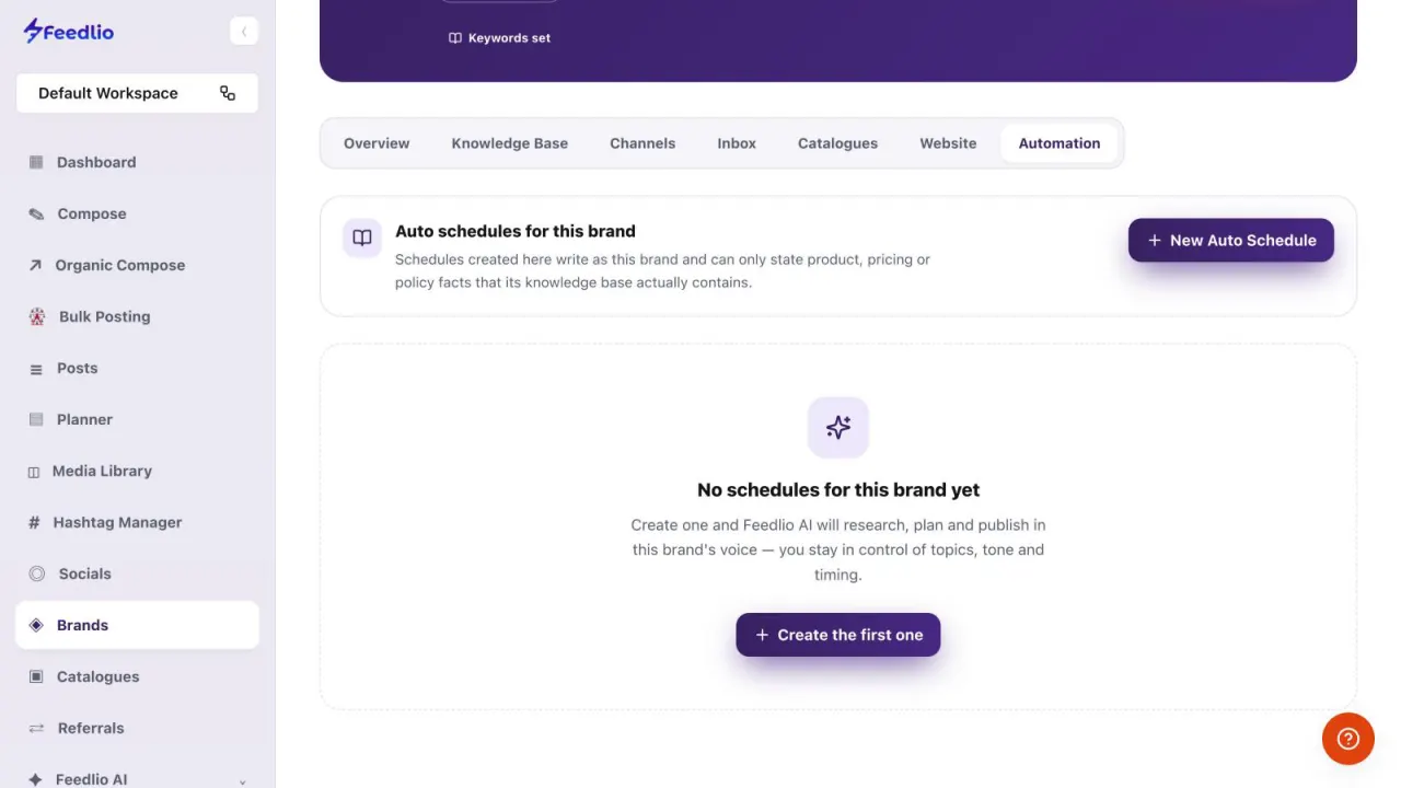 Screenshot: Brand automation