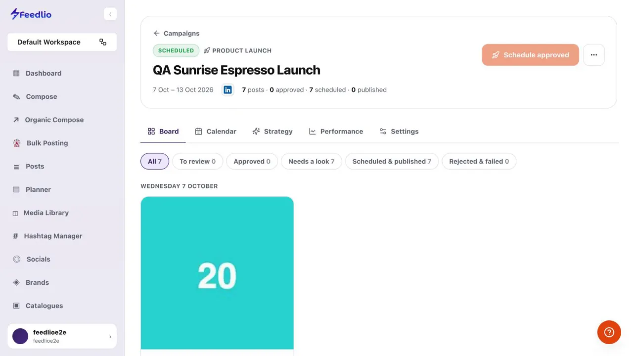 Screenshot: Approve on the board