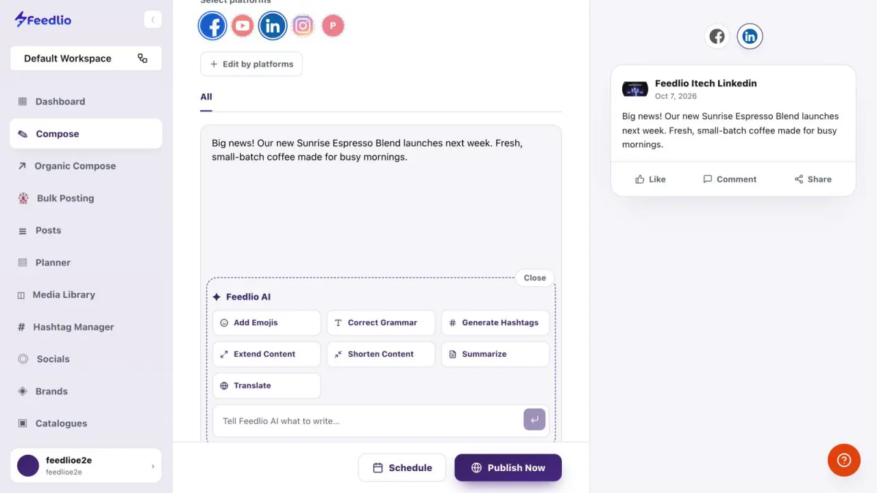 Screenshot: Let AI help you write