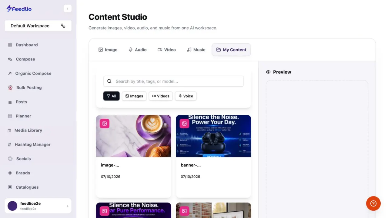 Screenshot: Find it in My Content
