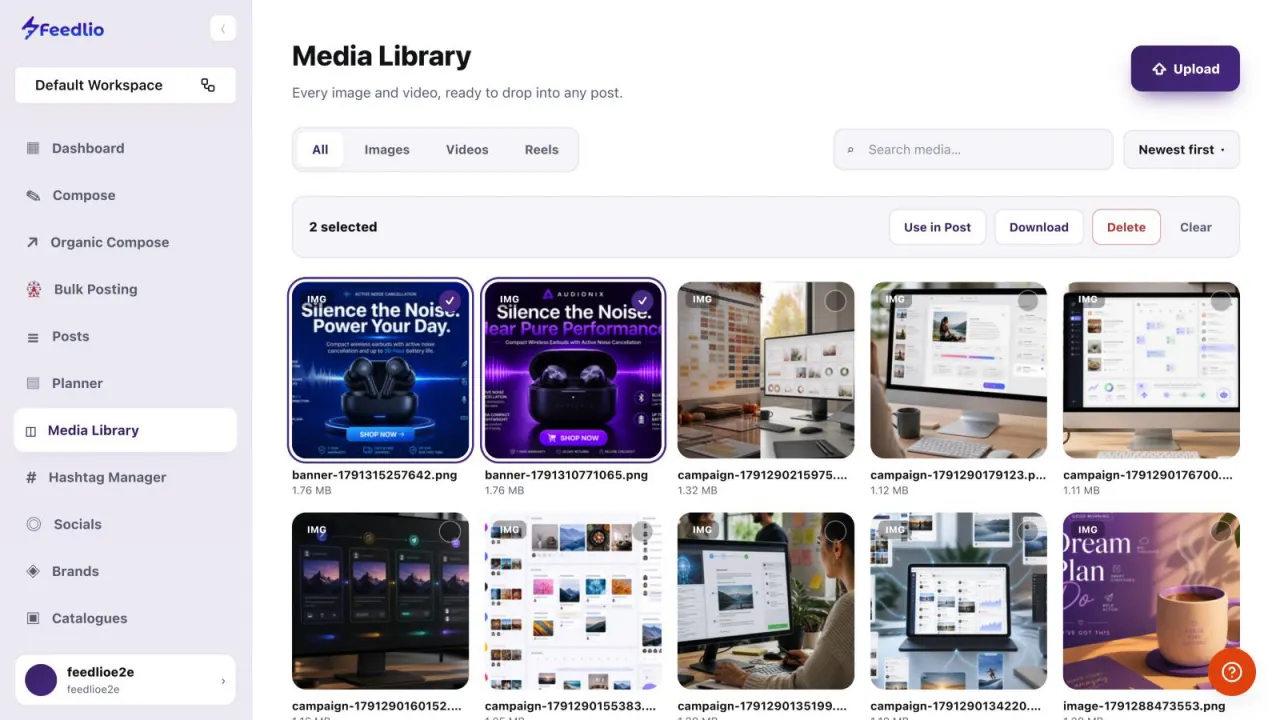 Screenshot: Select & act