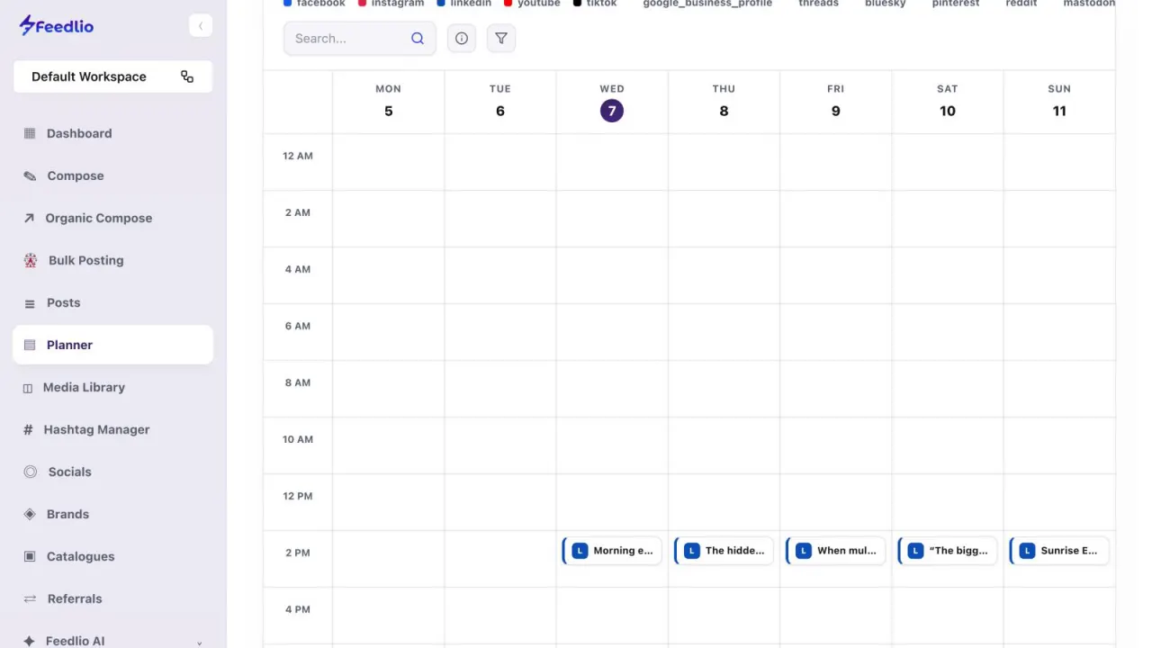 Screenshot: Every post, in place