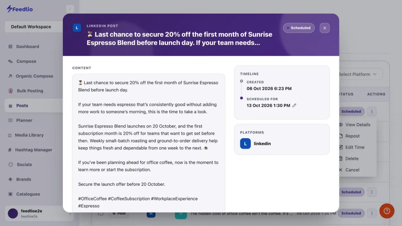 Screenshot: View details